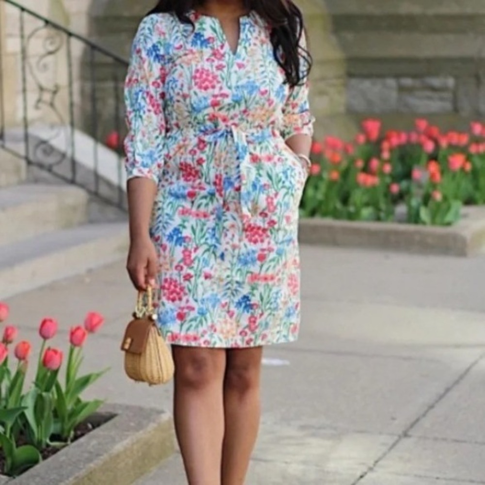 J MCLAUGHLIN Evalyn Madeira Garden Floral Dress XS bridal Garden Party Brunch